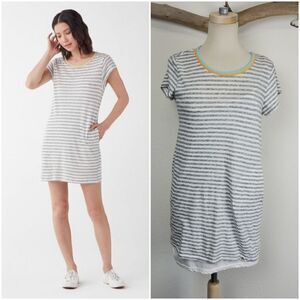 Splendid × Gray Malin seaside striped dress blue